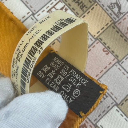 Hermes Scarf Silk Carre 90 Bolduc Au Beige — view 9