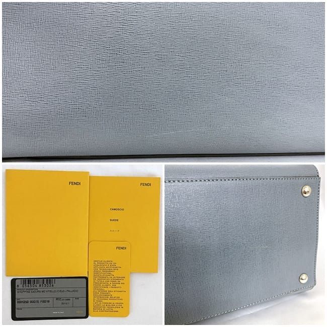 Fendi 2way Bag Toujours Blue Gray 8bh250