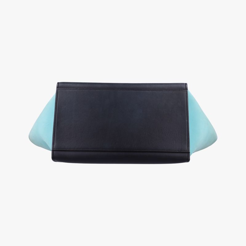 Celine Trapeze Small Beige X Black X Blue Leather X Suede W-vp-2155 W-mm-2175