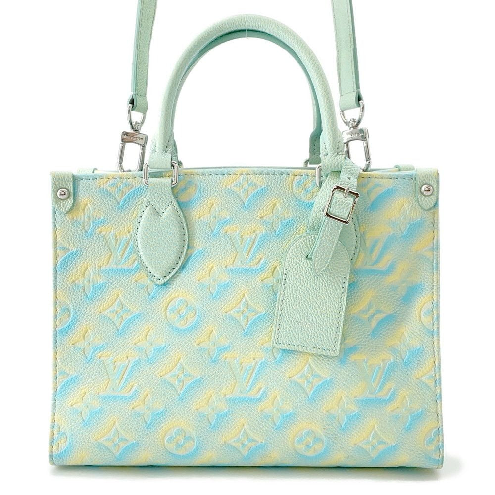 Louis Vuitton Handbag Monogram Empreinte On The Go PM Summer Star Dust Blue-yellow