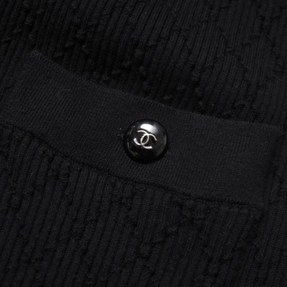 Chanel Knitwear Size 38 Long Knit Cardigan P45654 CC Coco Mark Logo Button