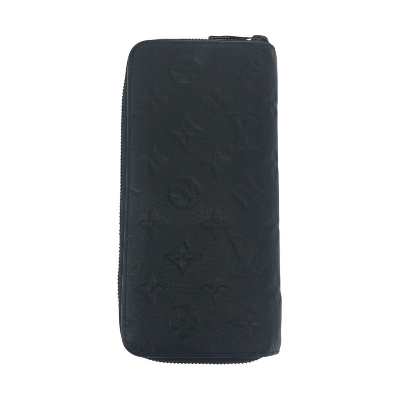 Louis Vuitton Monogram Empreinte Zippy Wallet Vertical Black Leather M69047