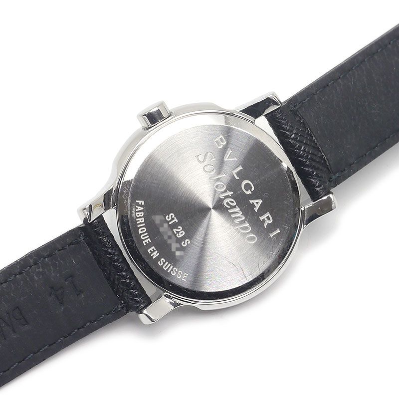 Bulgari Bvlgari Solo Tempo St29s Ladies Quartz Black Dial *external Belt