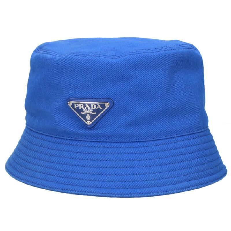 Prada 23hc137 Denim Hat With Triangle Logo Plate Men's L