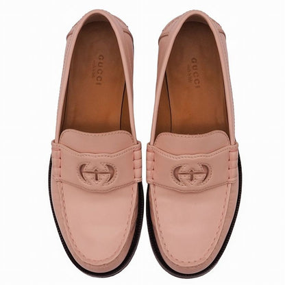 Gucci Interlocking G Women's Loafer Shoes Interlocking G Cutout Pink Black