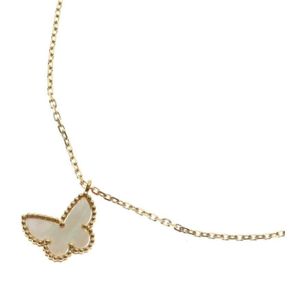 Van Cleef & Arpels Sweet Alhambra Papillon Mother of Pearl Necklace Yellow Gold