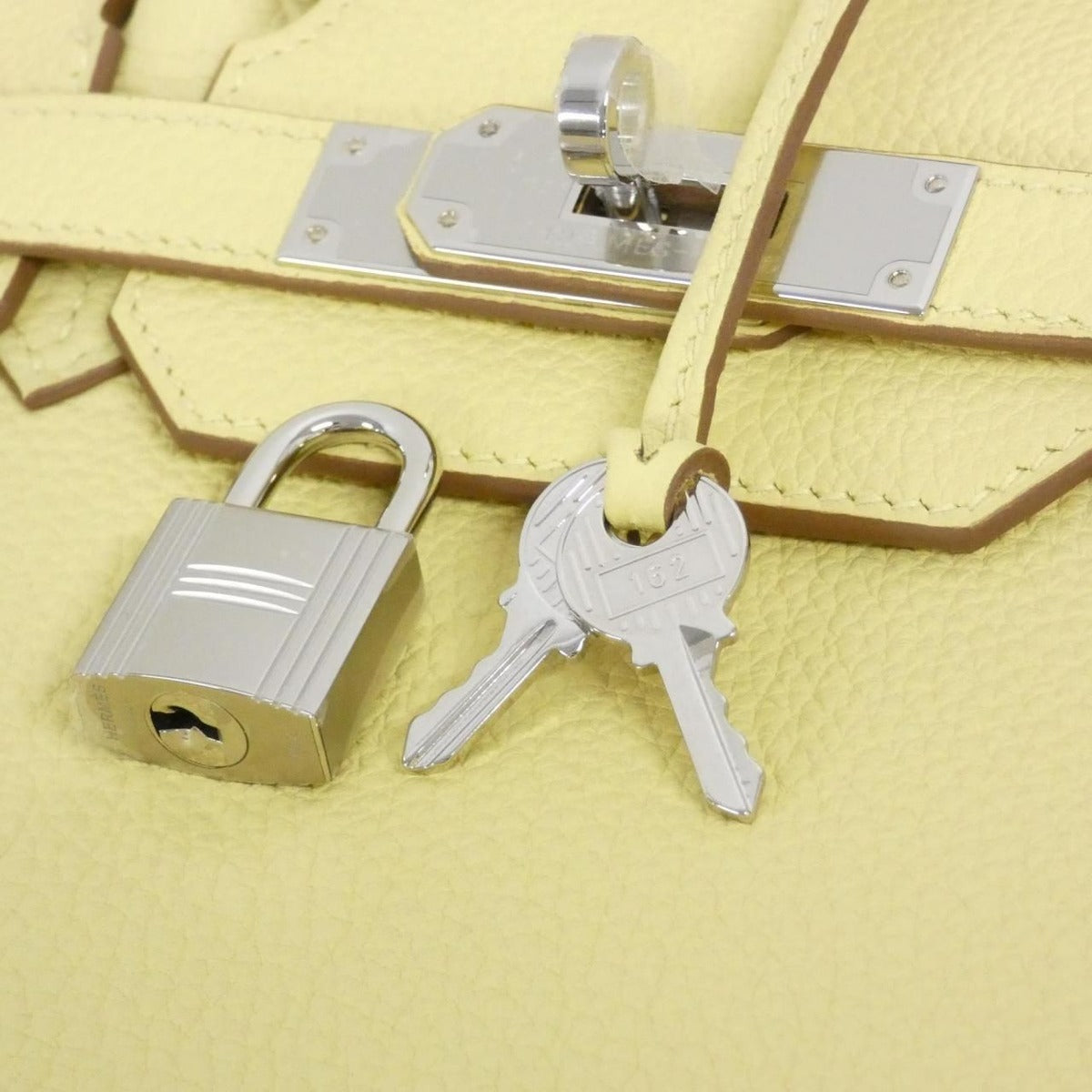Hermes Birkin Bag Silver Jaune Poussin — view 4