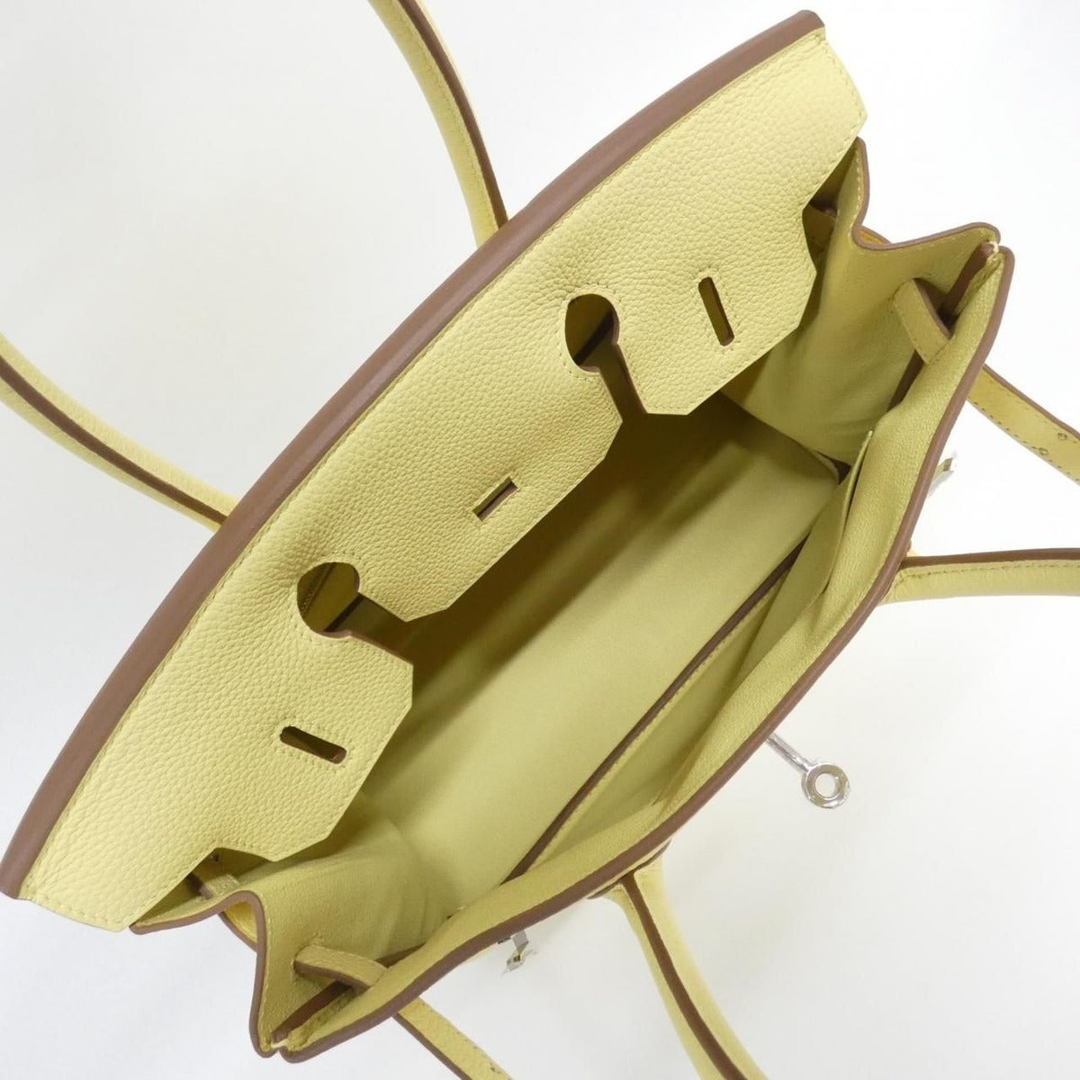 Hermes Birkin Bag Silver Jaune Poussin — view 6