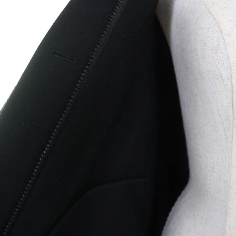 Christian DIOR 010m41a1116 Wool Rabbit Hooded Coat Black 40 Made In Italy