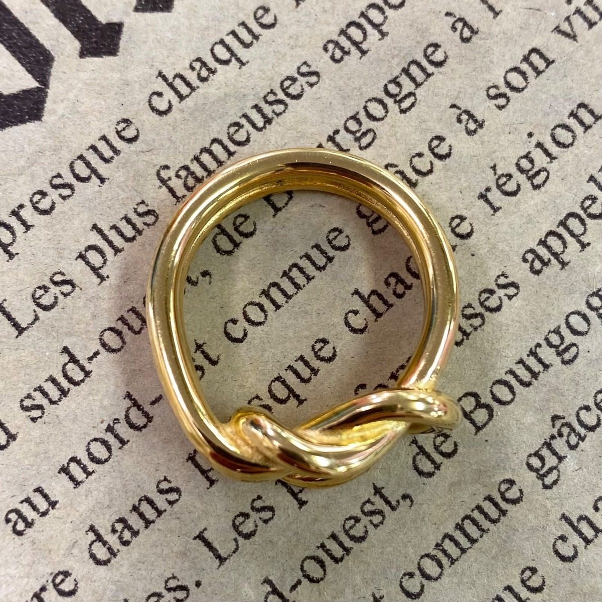 Hermes Scarf Ring Gold Head — view 2