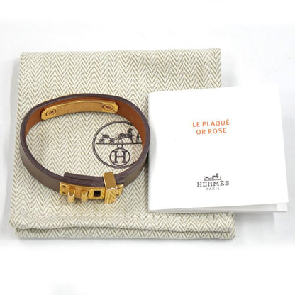 Hermes Ass Doucle Bracelet Etoupe Gold Hardware U Engraved Voswift