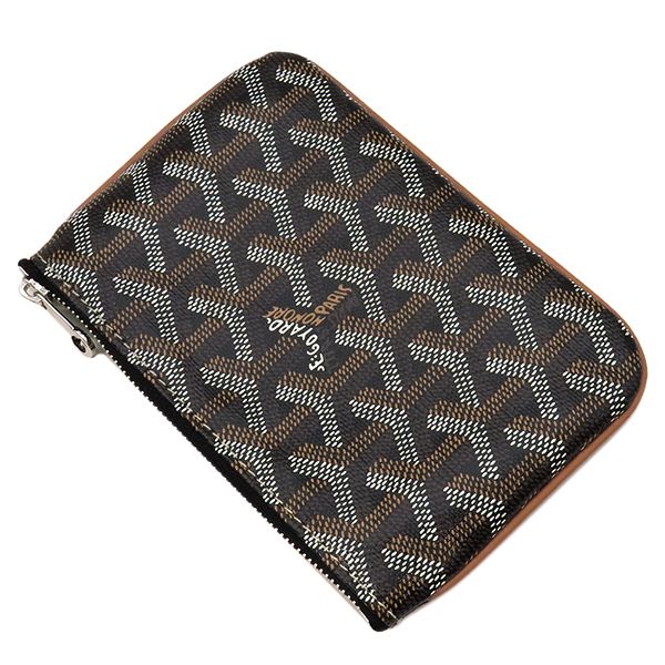 Goyard Pouch Senna Goyard Ine Canvas Black and Natural Silver Hardware Black