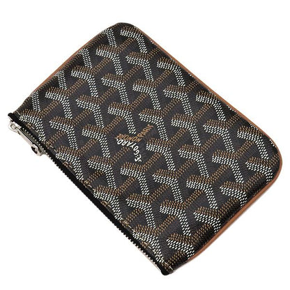 Goyard Pouch Senna Goyard Ine Canvas Black and Natural Silver Hardware Black