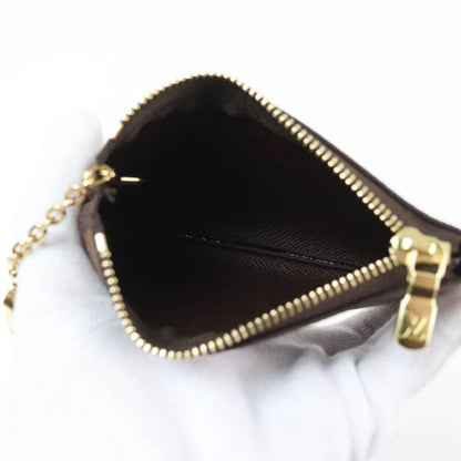 Louis Vuitton N62658 Card Key Case Pochette Cles Damier Canvas Coin Case Brown