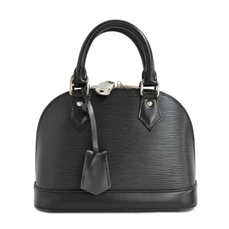 Louis Vuitton Alma BB Epi Black 2-Way Handbag Silver Hardware