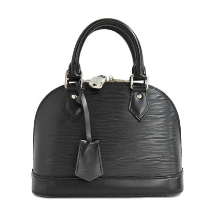 Louis Vuitton Alma BB Epi Black 2-Way Handbag Silver Hardware