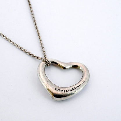 Tiffany & Co Necklace Open Heart Silver 925 Ladies
