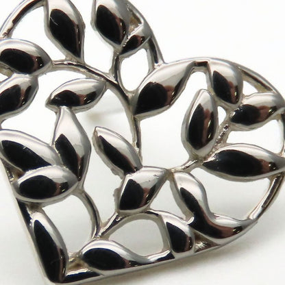 Tiffany & Co Earrings Olive Leaf Heart 925 Silver Approx 1.4g Silver Accessories