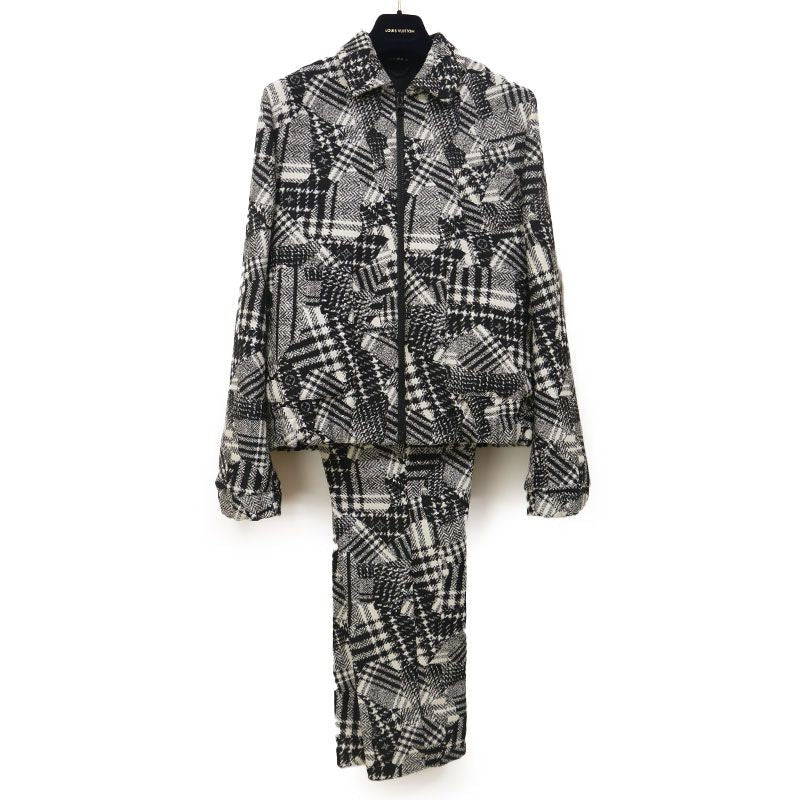 Louis Vuitton Set Suit Black and White 46 38 Checked