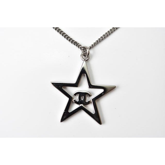 Chanel Star Motif Coco Mark CC Chrome Silver Rhinestone — view 5