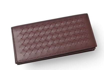 Bottega Veneta Wallet Men's Bottega Veneta Long Wallet Intrecciato Bordeaux