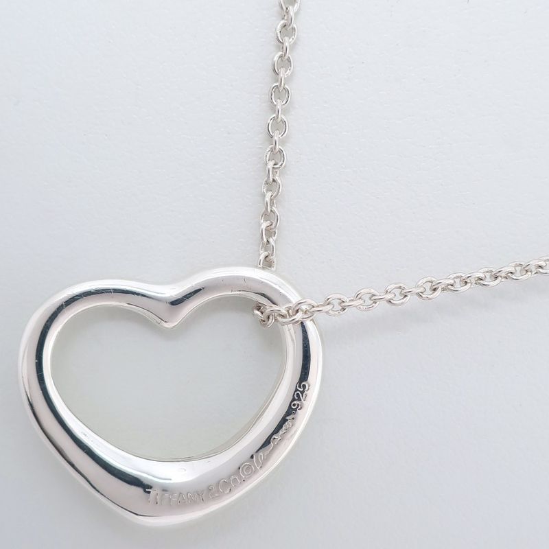 Tiffany & Co Open Heart Elsa Peretti 925 Silver Ladies 6.2g Necklace