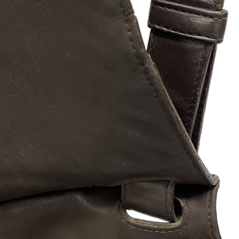 Bottega Veneta Shoulder Bag Intrecciato 113038 Dark Brown Leather