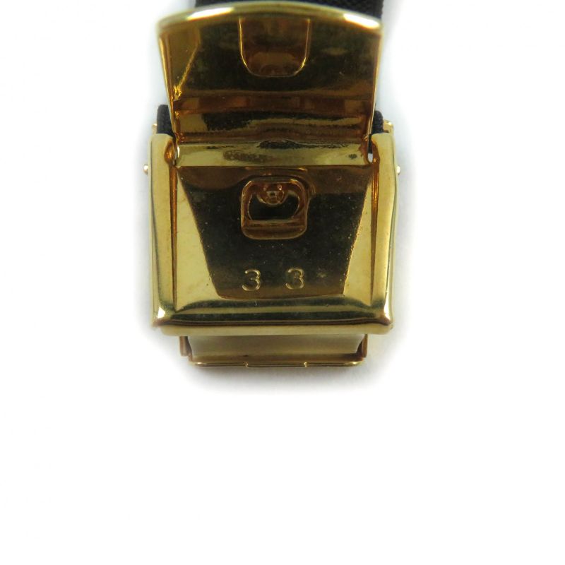 CHANEL Vintage Logo Design Armband Fashion Accessory Black Gold Made In Italy