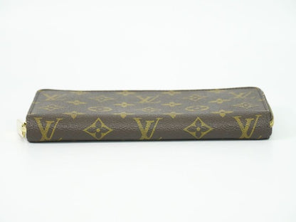 Authentic Louis Vuitton LV Zippy Wallet Monogram Round Zipper Long Wallet Brown