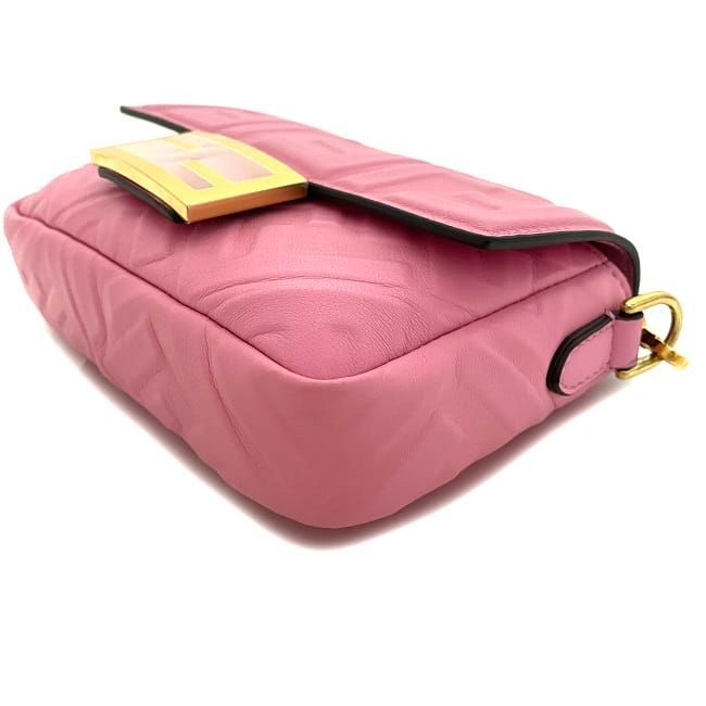 Fendi 2way Mini Bag Baguette Small Pink Gold