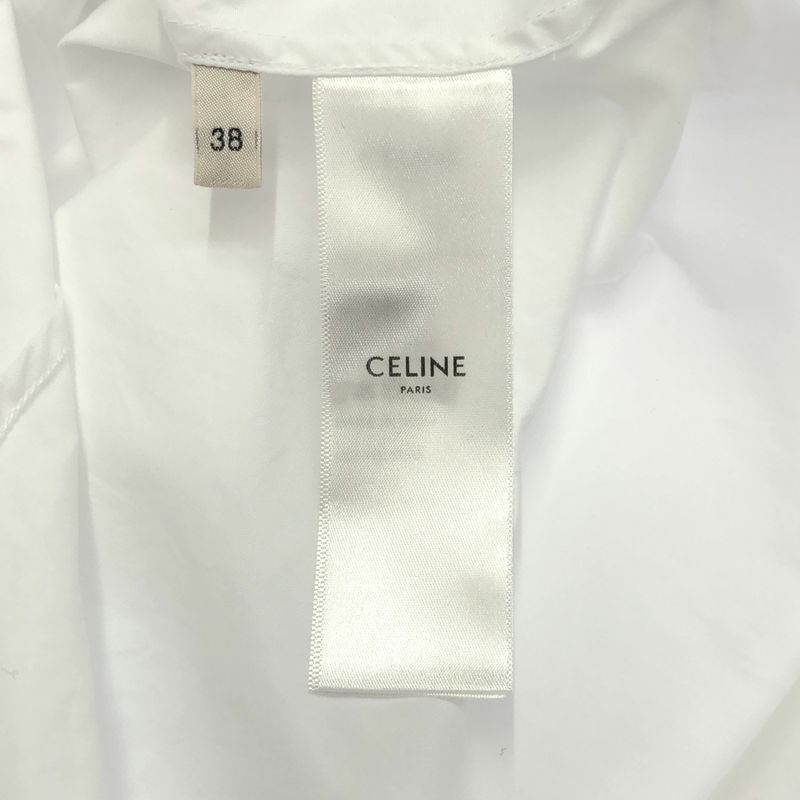 Celine - Triomphe Embroidered Cotton Shirt - 38 - White - Mens