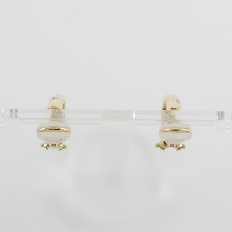 Tiffany & Co Dots Hoop 4P 18K Yellow Gold X Pt950 Platinum X Diamonds Ladies