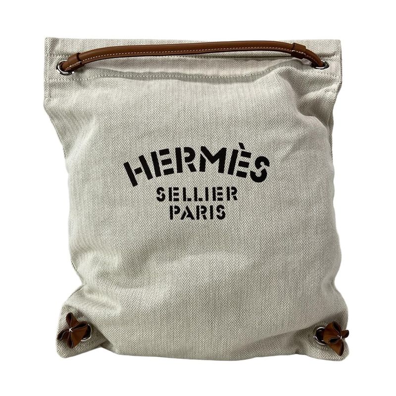 Hermes Backpack Sac Marine Cles X Gold Silver Hardware /2way/depth None