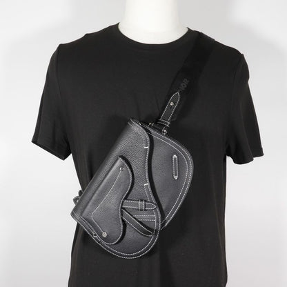 Dior Saddle Calf Black Men's Body Bag