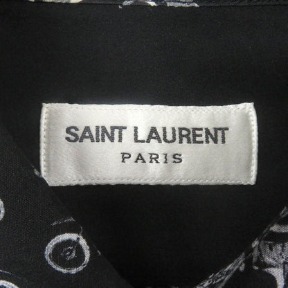 Saint Laurent Paris 2019 515299 100% Silk Motorcycle Total Long Sleeve Long