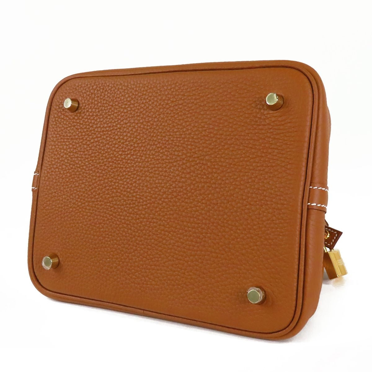 Hermes Picotin Lock MM Gold Taurillon Handbag — view 3