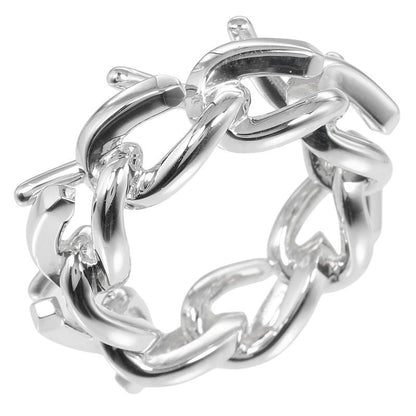 Tiffany & Co Forge Link High Polished Silver 925 10 10.7 g Ring