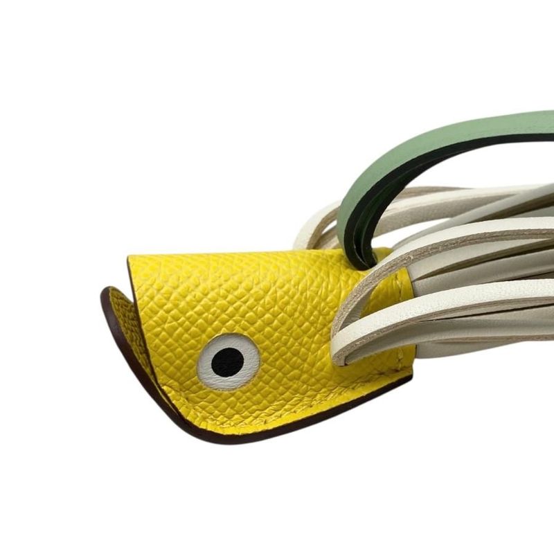 Hermes Bag Charm Poisson Engraved K Epson Añomiro Swift Jeanne Naples Cles Vert