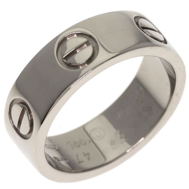 Cartier Love Ring #47 Ring - 18K White Gold Ladies