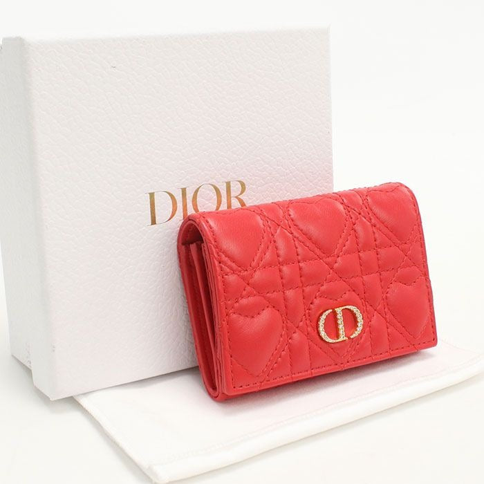 Dior Glycine Wallet Caro Bifold Lambskin