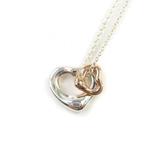 Tiffany & Co Elsa Peretti Open Heart Pendant 925 750 Combi