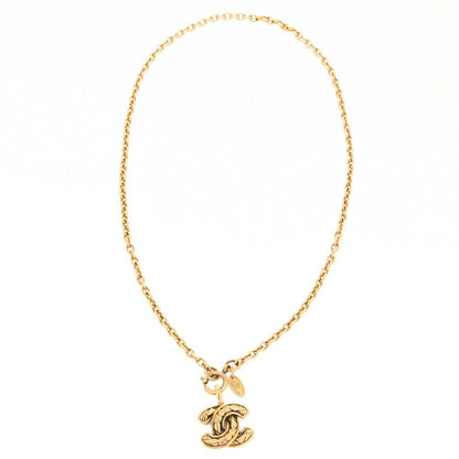 Chanel CC Logo 24K Gold Plate Necklace GP Gold Mini- (gold Plated) Gold Chain