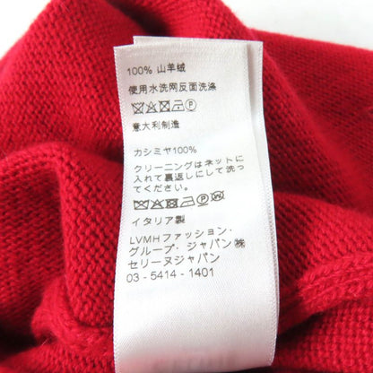 Celine 2a65p152i 100% Cashmere Sulky Embroidery Crew Neck Short Sleeve Knit