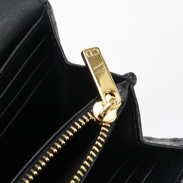 DIOR Orchid Long Wallet Dior Caro S5039 UWHC M900 Long Wallet With Two Fold