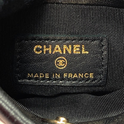 Chanel Cocomark Matelasse Chain Shoulder Bag A81174 Black Lambskin Phone Case