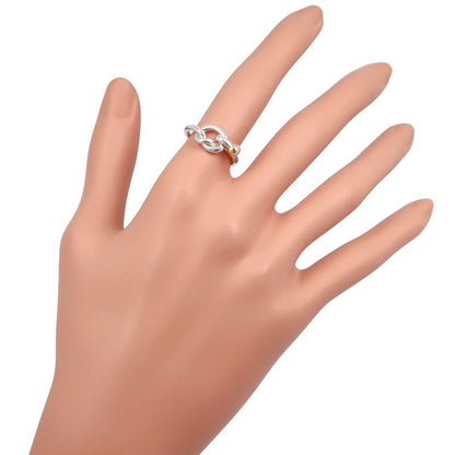 Tiffany & Co Love Knot 925 Silver And 18K Yellow Gold Size 11 Ladies' 3.0 G Ring