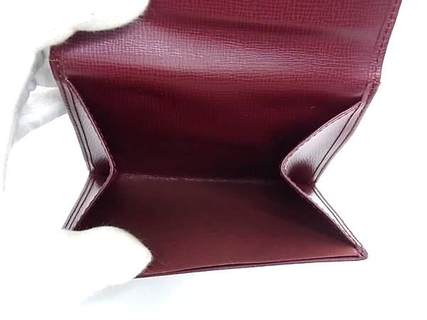 Cartier Mustline Leather Trifold Wallet Billfold Coin Purse Card