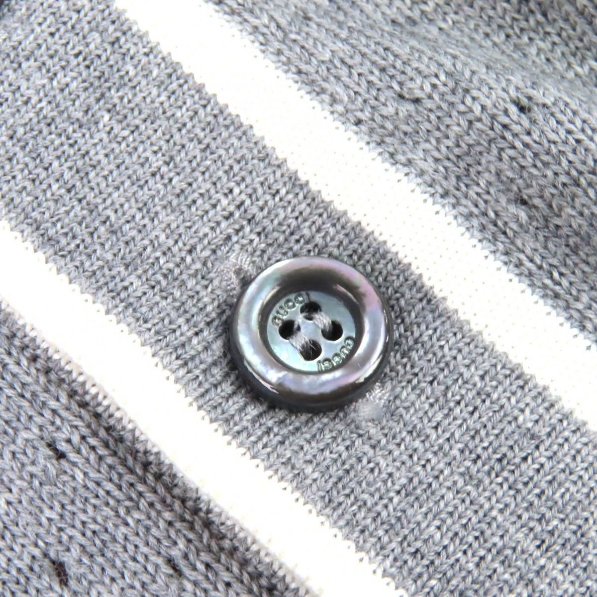 Gucci Wool Logo Knit Long Sleeve Polo Shirt Gray M Recommended — view 4
