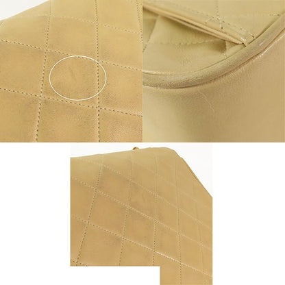 Chanel Quilted Shoulder Bag Beige Gold Lambskin Vintage — view 5
