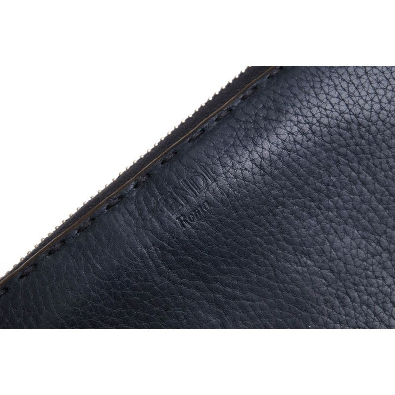 Fendi Long Wallet Women Leather Navy Blue 8 M0374 — view 5